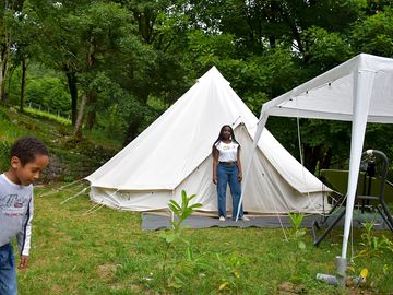 Rent a comfortable tent with a hammock and quality mattresses for the ultimate camping experience!
