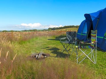 Tent wih firepit