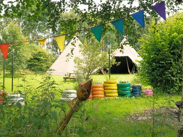 Tepee on the lawn