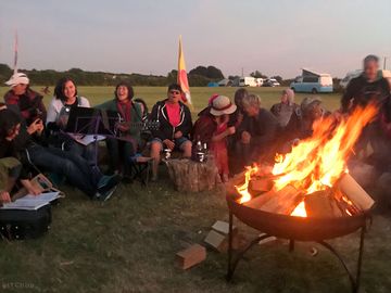 Communal firepit suitable for large groups