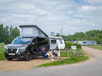 Hardstanding electric pitch suitable for caravans, motorhomes and rvs