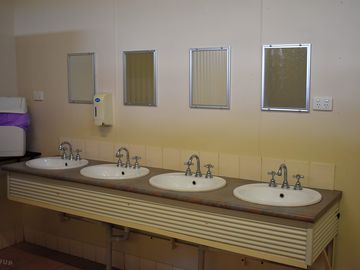 Sinks in the toilet block