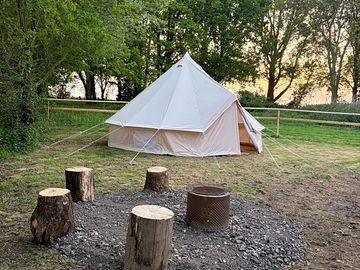 Firepit next to the tent