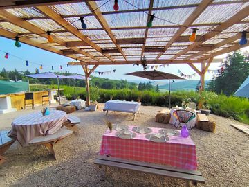 Tables at the guinguette