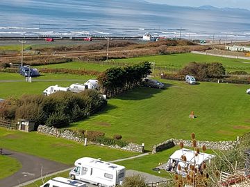 Grassy pitches in the fields