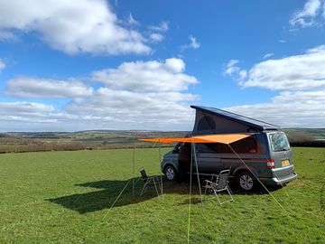 Views towards exmoor from the camping field