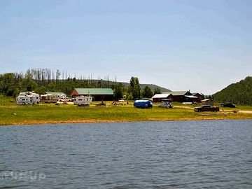 View of the campground from the lake