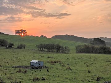 Sunrise over the site