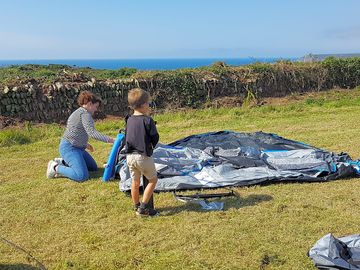 Stunning views of the sea and the cornish coastline right from your pitch
