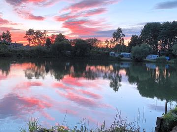 Sunset over the lake