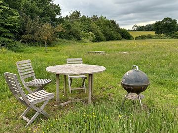 Barbecue and table