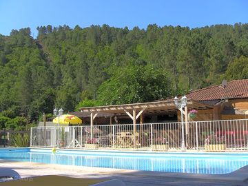 Deckchairs by the pool
