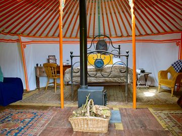 View into yurt