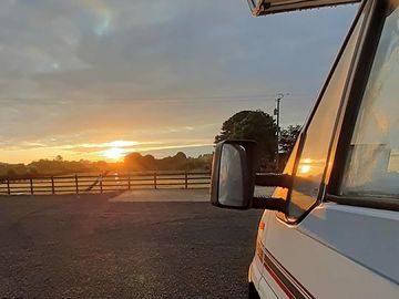 Sunset at the pitches