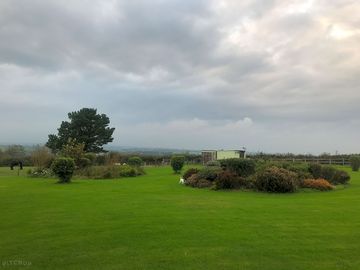 Looking over the tent pitches
