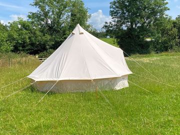 The exterior of the bell tent