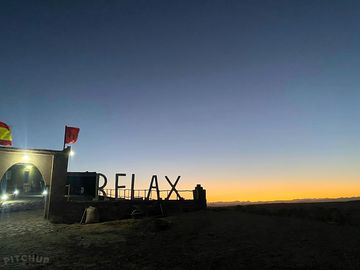 The site at sunset