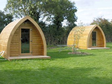 The pods on a sunny day
