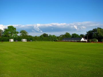 Well-maintained grassy pitches