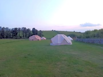 Well-spaced tents