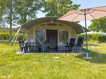Exterior view of the tent