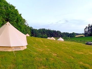 Bell tents well spaced out