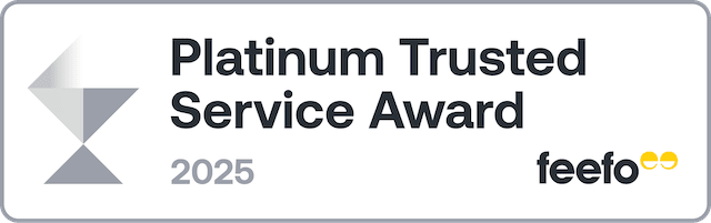 Feefo platinum service award 2026
