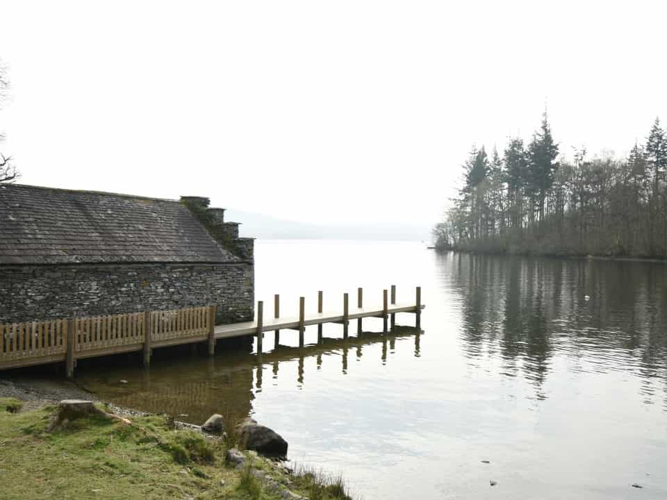 The boathouse at Wray Castle