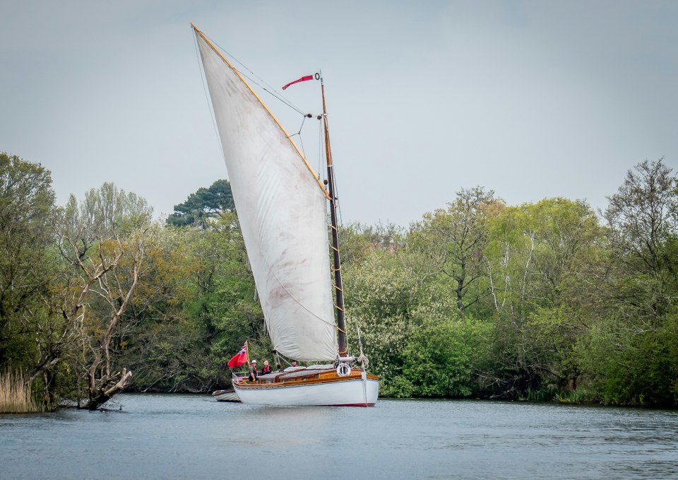 Sailing boat at Wroxham by James Armes