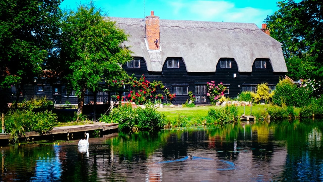 Serene and scenic Flatford Mill, Colchester, Essex (Sarah Tona on Unsplash)