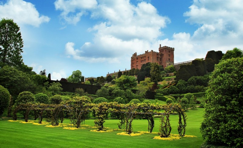 Looking up to Powis Castle from its gardens (Greg Montani/Pixabay)