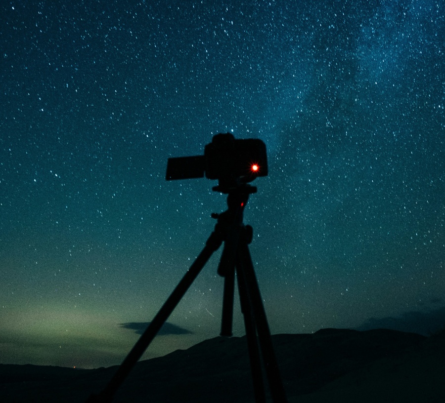 Use a tripod when taking long exposures needed to photograph the night skies (Gabe Hobbs/Unsplash)