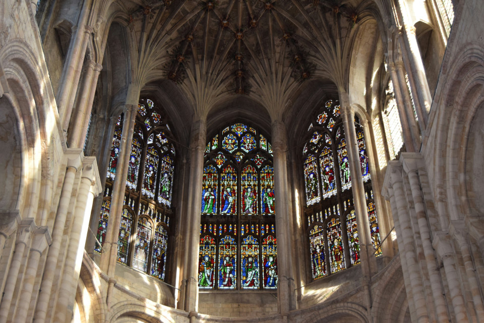 Stained-glass windows in Norwich Cathedral by Alexander Watts