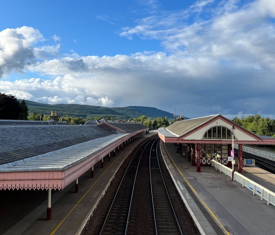 The start of the Strathspey Railway at Aviemore station by Jacob Brennan