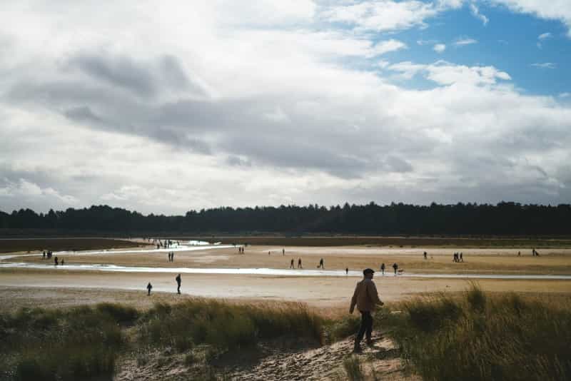 The vast beach and sand dunes at Holkham