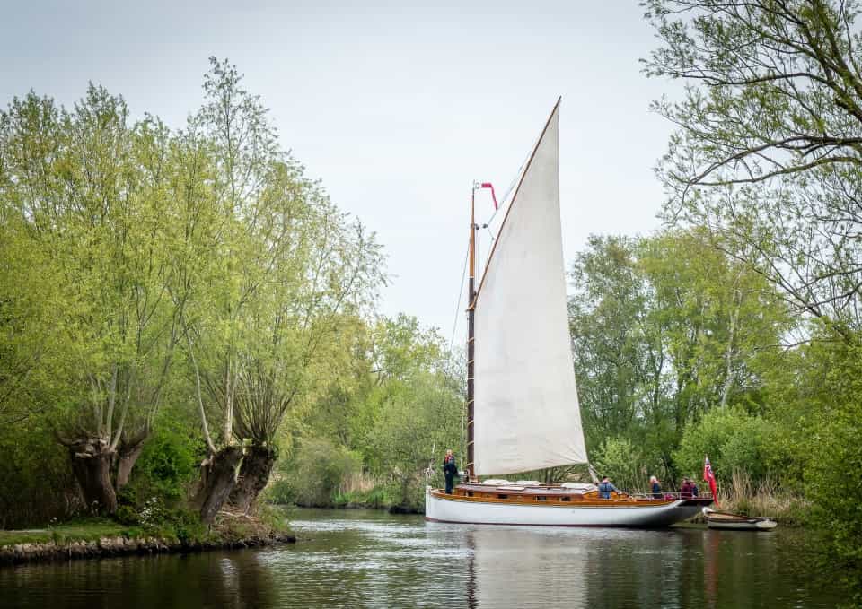 Navigating the broads near Wroxham by James Armes