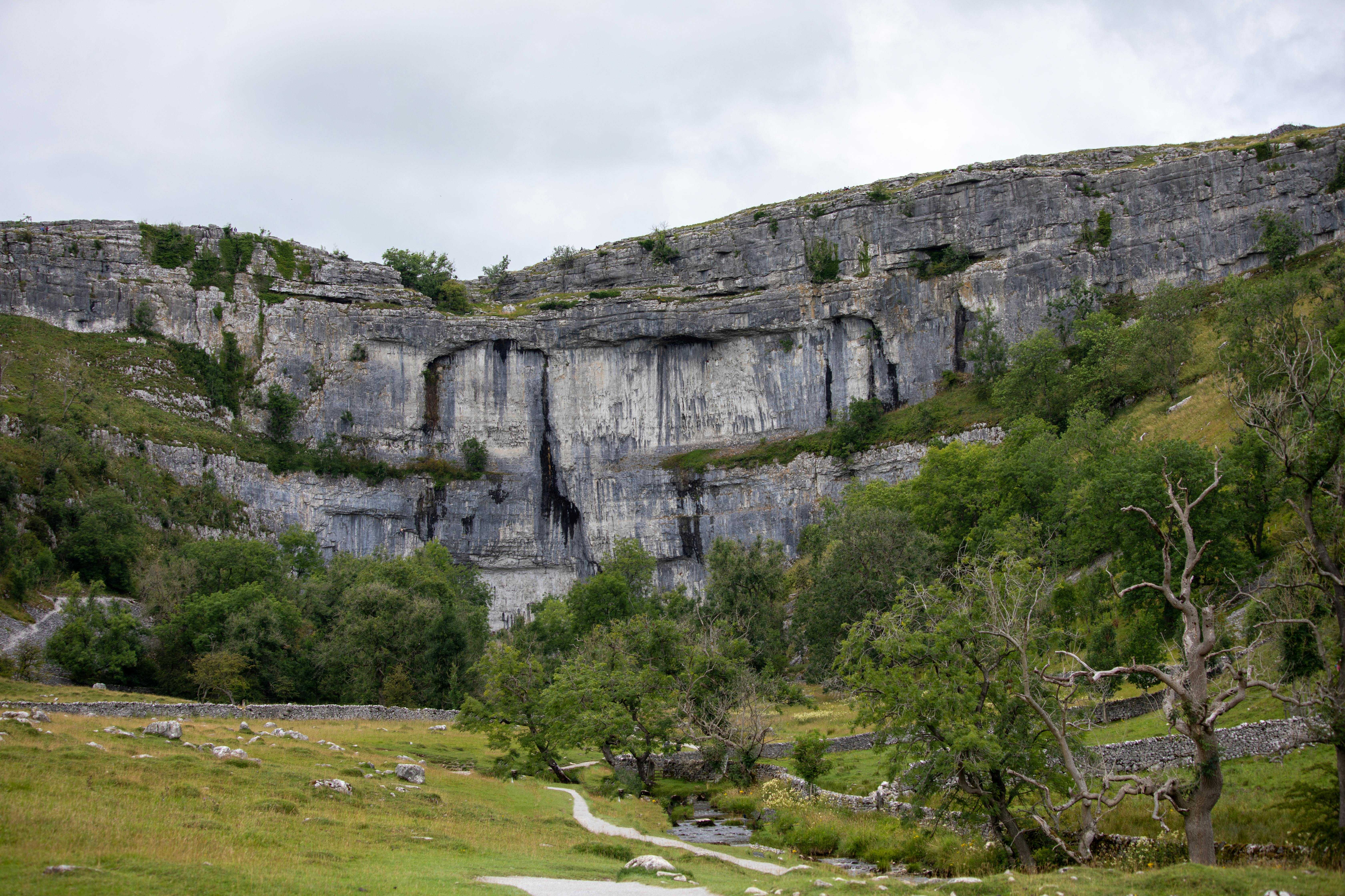 The towering cliffs at Malham Cove (David Roberts/Pexels)